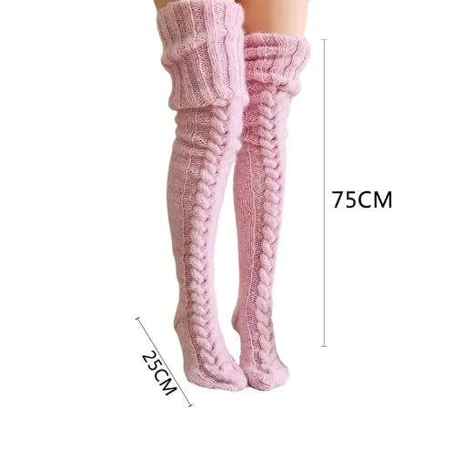 Over-the-Knee Knitted Winter Socks