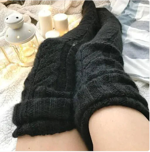 Over-the-Knee Knitted Winter Socks