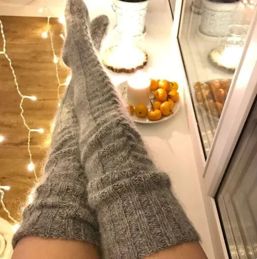 Over-the-Knee Knitted Winter Socks